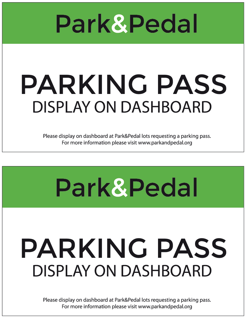 Parking Passes Park&Pedal