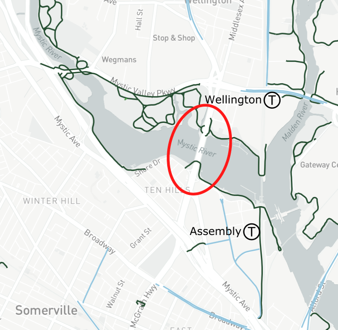 Wellington Bridge Bike Lane – Improves Mystic River Park & Pedal